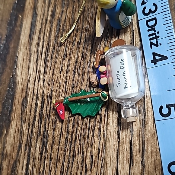 Wooden bundle Christmas ornaments Hallmark chair bird deer tiny rocking horse - Picture 16 of 16